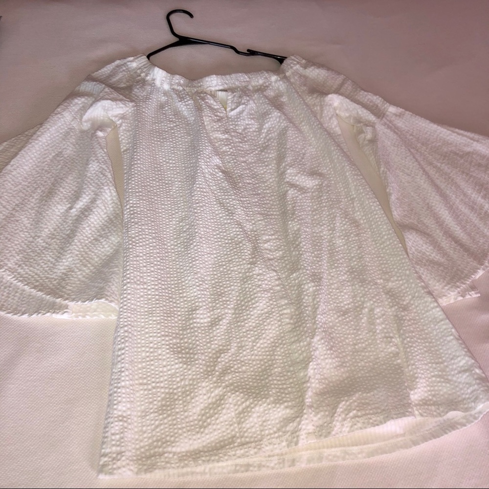 White Dress w/ Flare Sleeves